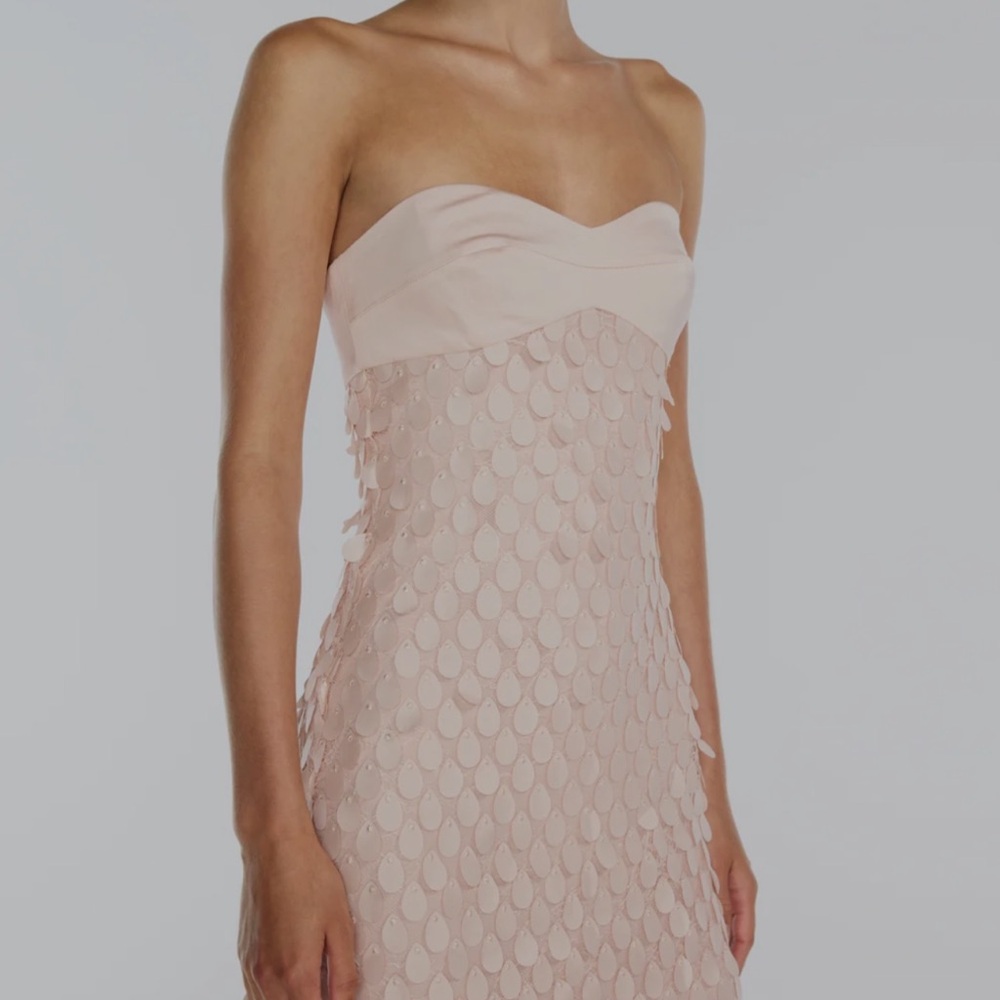 Elegant Strapless Pink Dress